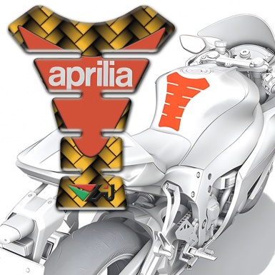 Aprilia Tank Guard Pads Yellow Mosaic Version 