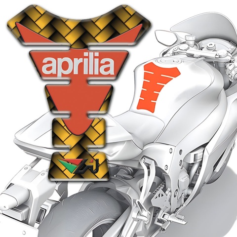 Aprilia Tank Guard Pads Yellow Mosaic Version 