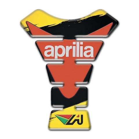 Aprilia Tank Pad Protector Black Yeellow Painting Version 