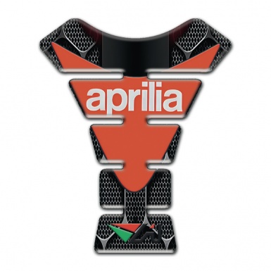 Aprilia Tank Protector 3D Design Orange Logo Plate 
