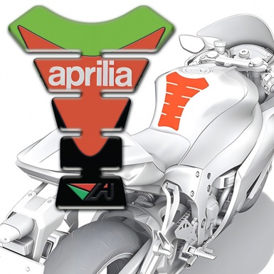 Aprilia Tank Pad Protector Green Black Background 