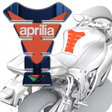 Aprilia Tank Pad Protector Blue Decoration Version 