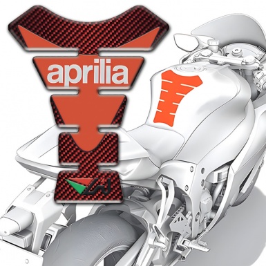 Aprilia Tank Pad Protector Red Carbon Version 