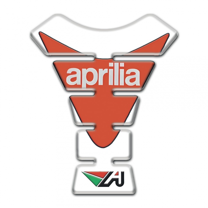 Aprilia Tank Pad Protector White Orange Version 