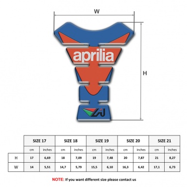 Aprilia Tank Fuse Blue Orange Version 