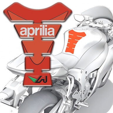 Aprilia Tank Pad Motorbike Red Orange Version 