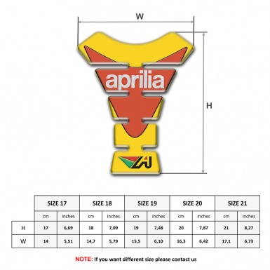 Aprilia Tank Protector Yellow Orange Version 