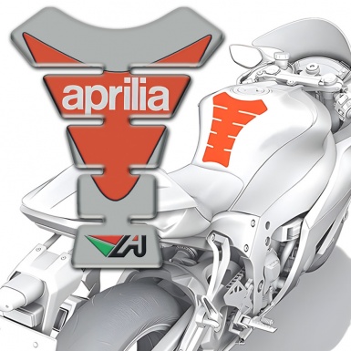 Aprilia Tank Pad Protector Gray Orange Version 