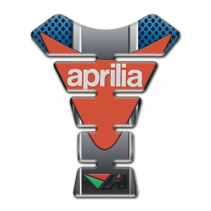 Aprilia Tank Fuse Perforated Blue Base Orange Logo 