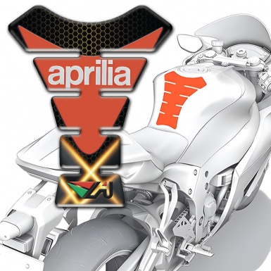Aprilia Tank Pad Motorbike Orange Lights Version 