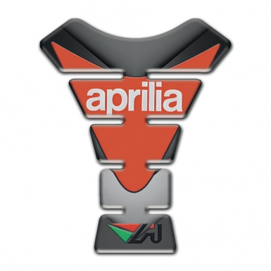 Aprilia Tank Guard Pads Gray Nuances base Orange Logo 