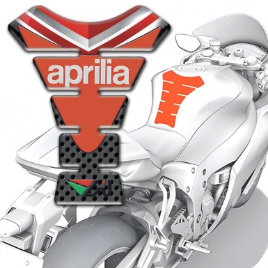 Aprilia Tank Pad Motorbike Motorcycle Model with Orange Print Logo 