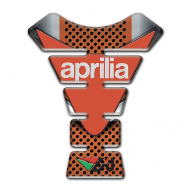 Aprilia Tank Guard Pads Gray with Orange Mesh Model 