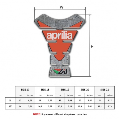 Aprilia Tank Fuse Stone Effect Base Orange Logo 