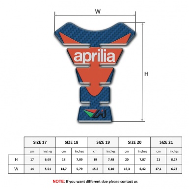 Aprilia Tank Protector Navy Blue Carbon 