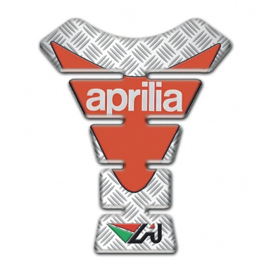 Aprilia Tank Guard Pads Crossed Patterns with Orange Logo 