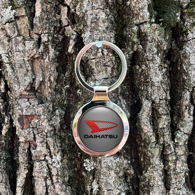 Daihatsu Keychain Metal Dark Carbon Red Logo Edition