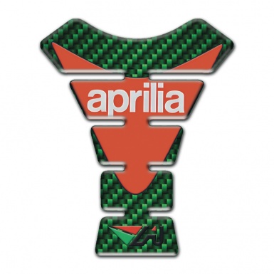 Aprilia Tank Fuse Green Carbon with Orange Logo 