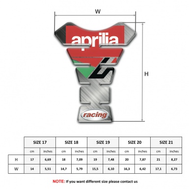 Aprilia Tank Protector Matte Warp Racing Style 