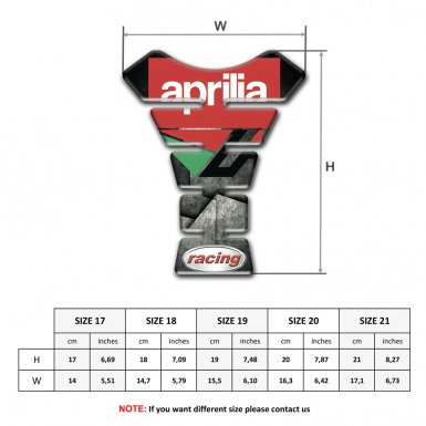 Aprilia Tank Guard Pads Gary Black Warp Racing Edition 