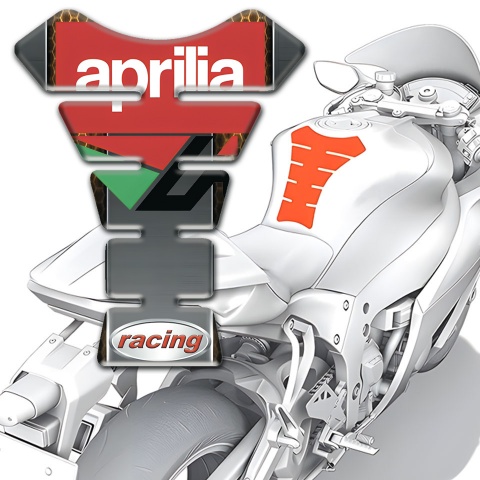 Aprilia Tank Fuse Gray Print Racing Style 