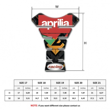 Aprilia Tank Pad Motorbike Yellow Rhombus Background Racing Logo 