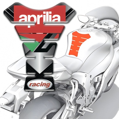 Aprilia Tank Protector Chrom base Design Racing Style 