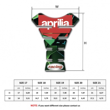 Aprilia Tank Fuse Green Diamond Style 