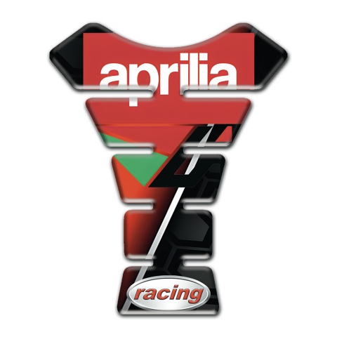 Aprilia Tank Pad Motorbike Red Black Print Racing Style 
