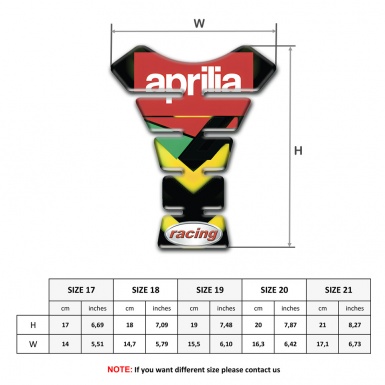Aprilia Tank Guard Pads Yellow V Shape Decoration 