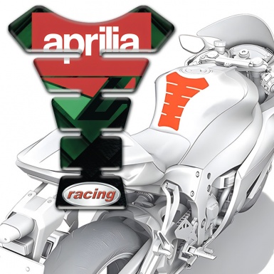 Aprilia Tank Protector Green Parts Design Racing Style 