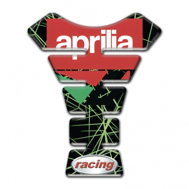 Aprilia Tank Pad Motorbike Green Spider Web Design Racing Style 