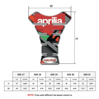 Aprilia Tank Protector Diagonal Gray Orange Print 