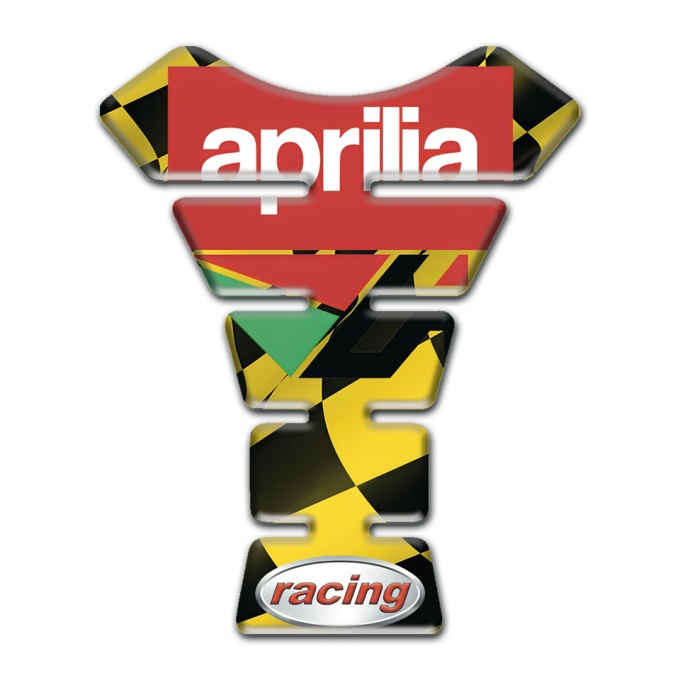 Aprilia Tank Pad Protector Yellow Black Flag Base Racing logo 