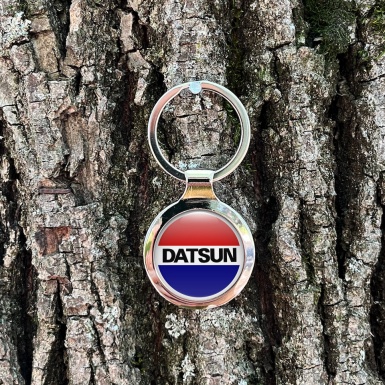 Datsun Metal Key Ring White Red Blue Color Edition