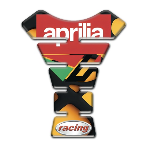 Aprilia Tank Pad Motorbike Orange Black Decoration Racing Edition 