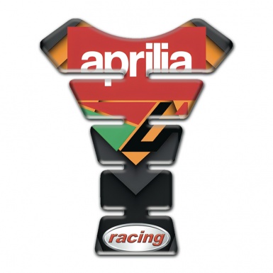 Aprilia Tank Guard Pads Orange Background Motive Racing Edition 
