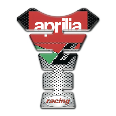 Aprilia Tank Pad Motorbike Silver Black base Racing Style 
