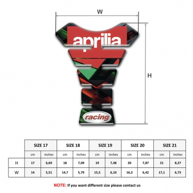 Aprilia Tank Protector 3D Colors Design Racving Edition 