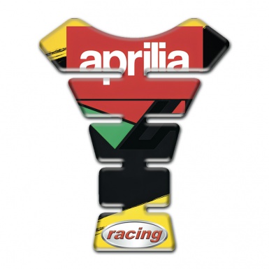 Aprilia Tank Pad Motorbike Yelolow Black Print Racing Logo
