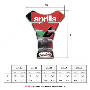 Aprilia Tank Protector Mixed Colors Racing Style 