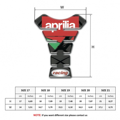Aprilia Tank Guard Pads Racing Type 
