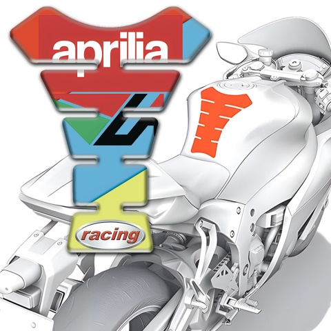 Aprilia Tank Pad Protector Fresh Colors Design Racing Style