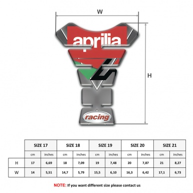 Aprilia Tank Fuse Gray Base wuith White Stripe Racing Logo 
