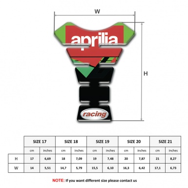 Aprilia Tank Fuse Green Black base racing logo 
