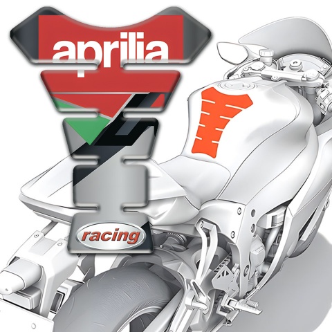 Aprilia Tank Protector Diagonal Gray Decoration racing logo 