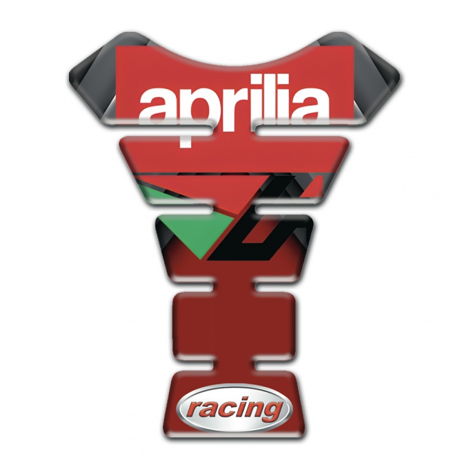 Aprilia Tank Pad Motorbike Red Gray Base Racing Style 