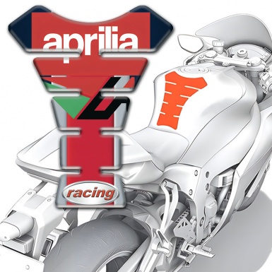 Aprilia Tank Guard Pads Multicolored Background Racing logo 