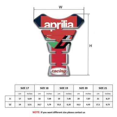Aprilia Tank Guard Pads Multicolored Background Racing logo 