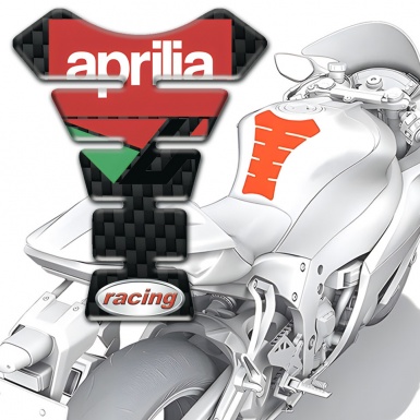Aprilia Tank Fuse Black Fibers Design Racing Style 